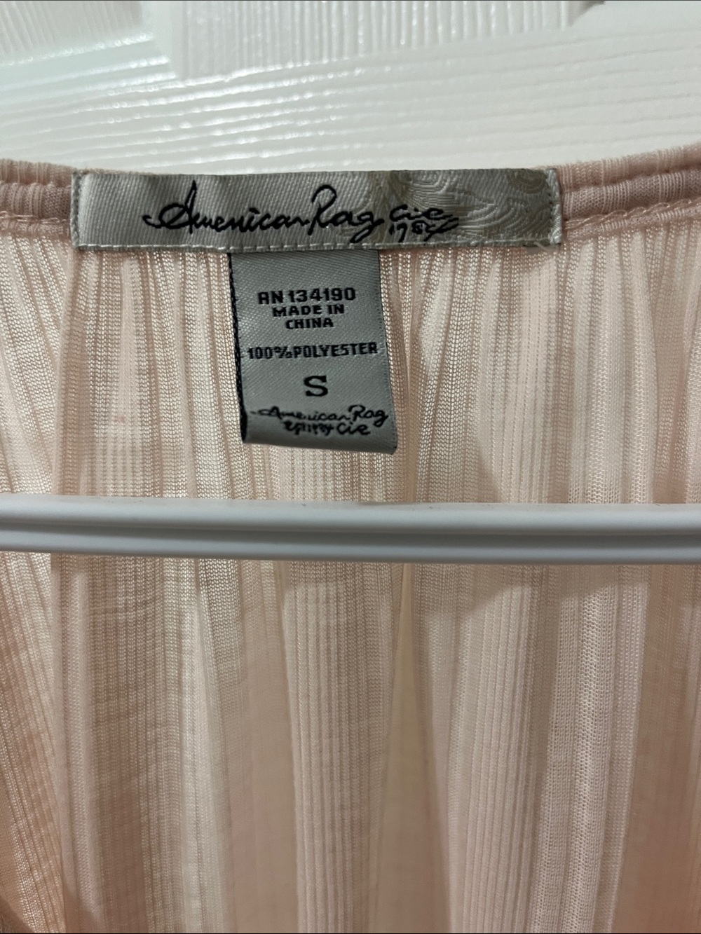 American Rag Blush Peasant Button-Front Blouse - Picture 5 of 6